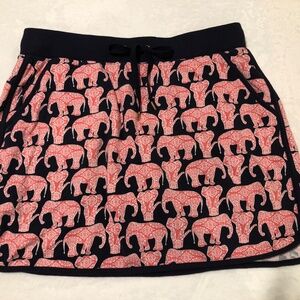 Crown & Ivy Skort, Navy with Pink Elephants, Size M (1024)